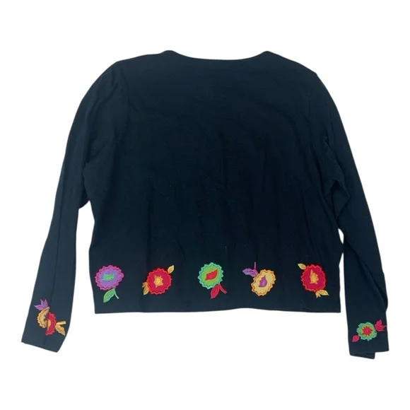 Michael Simon lite size large Colorful Floral Embroidered Cardigan - Picture 10 of 10